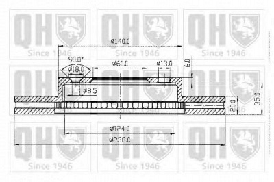 QUINTON HAZELL bdc3546 -  Тормозной диск